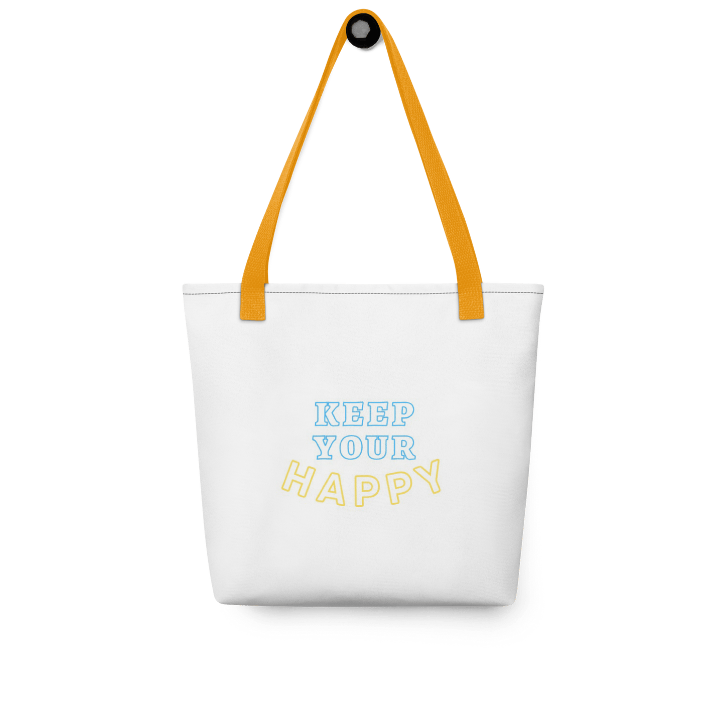 Yellow-Keep Your Happy Tote bag - beyond universally blessed