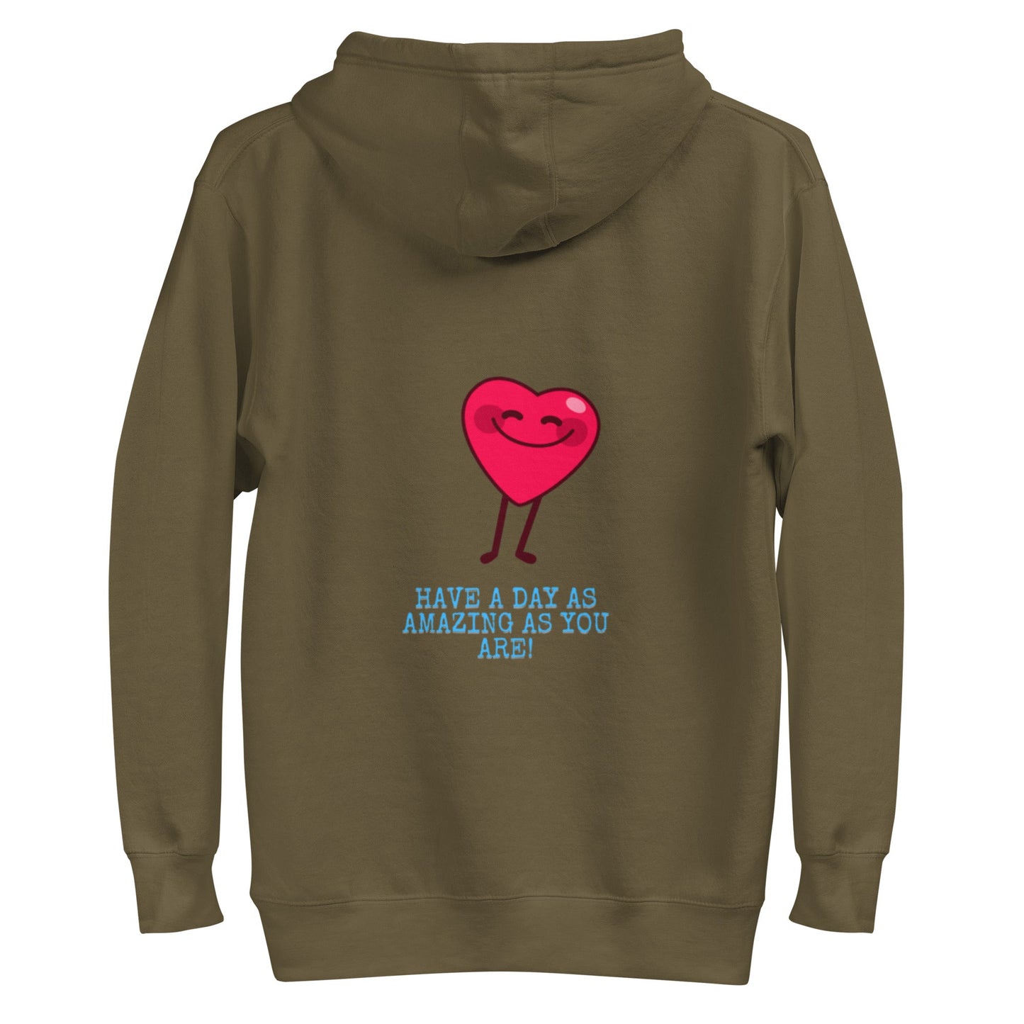 Military Green Keep Your Happy Hoodie - beyond universally blessed