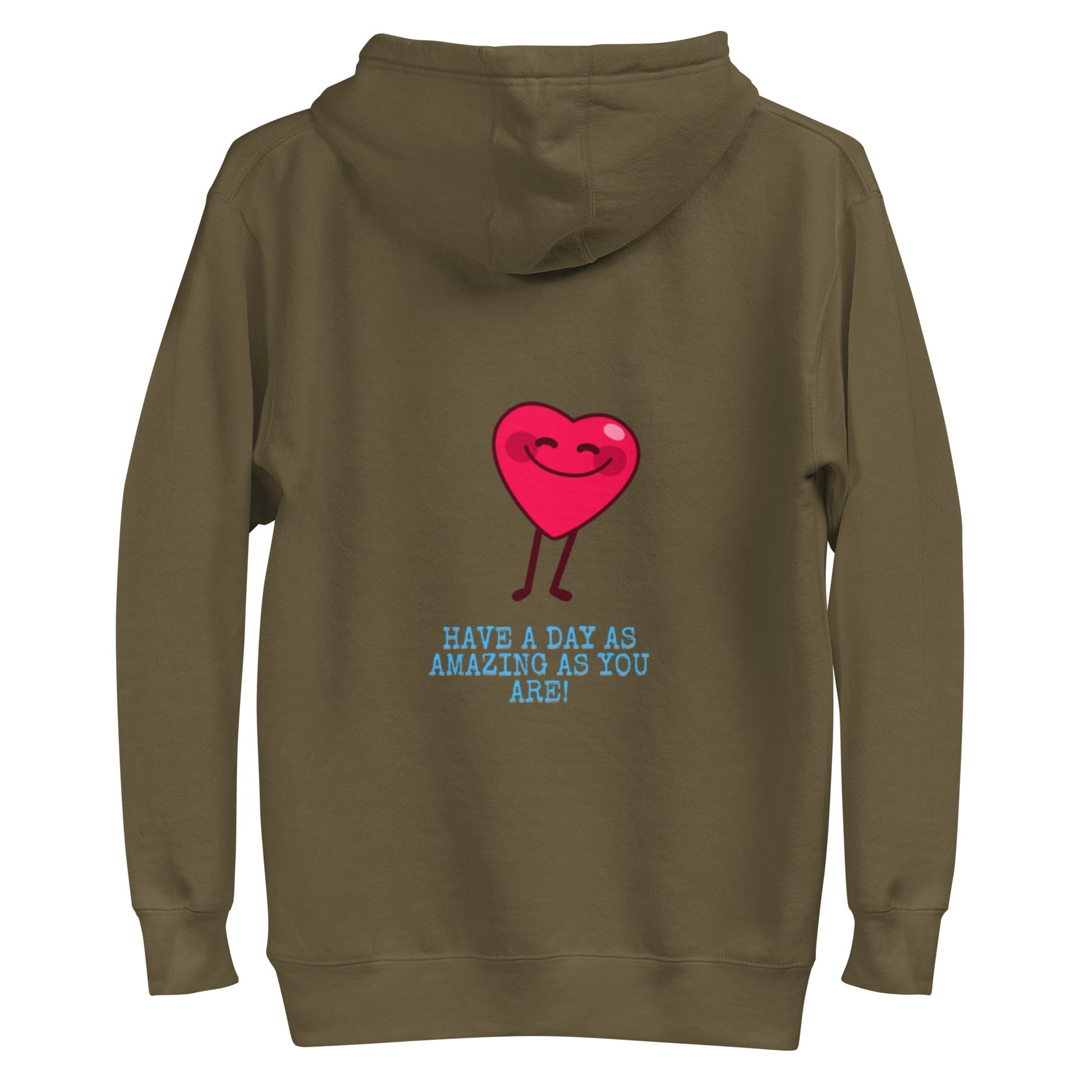 Military Green Keep Your Happy Hoodie - beyond universally blessed