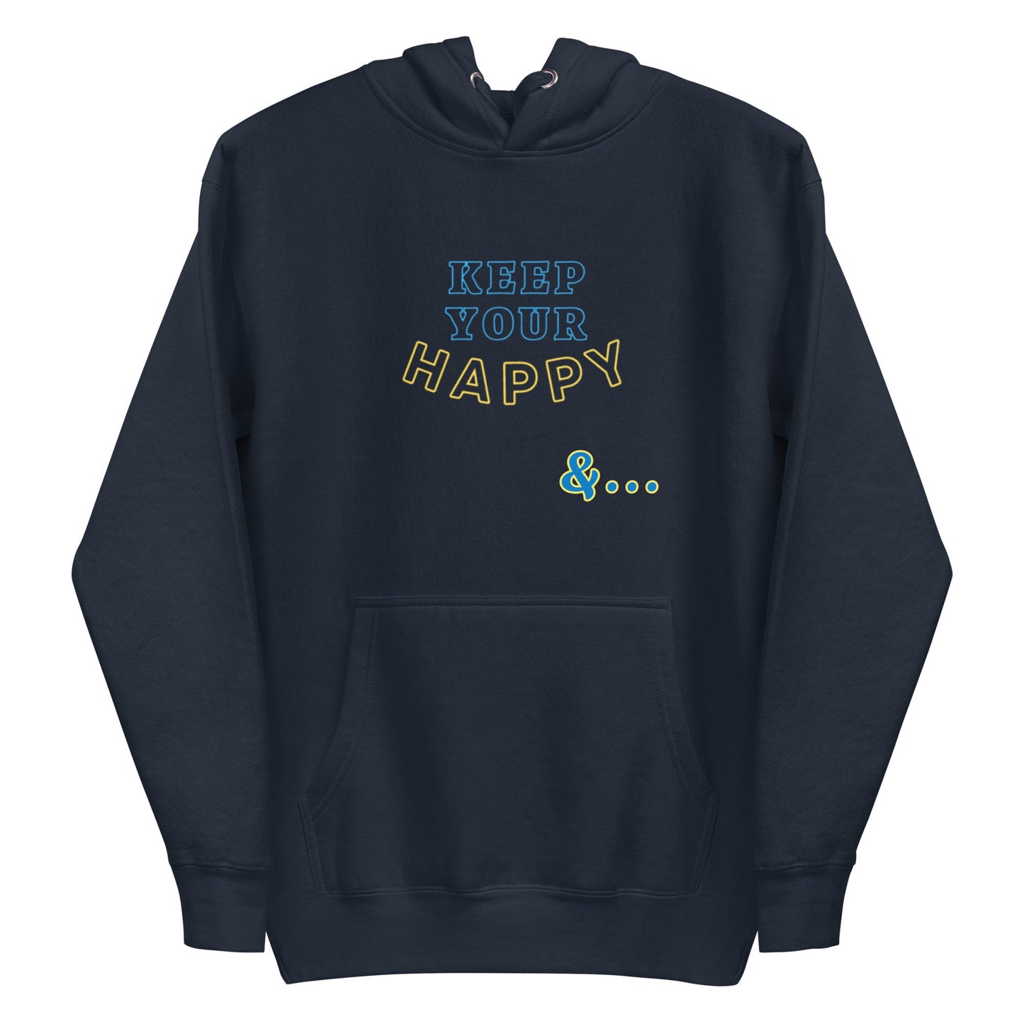 Navy Blazer Keep Your Happy Hoodie - beyond universally blessed
