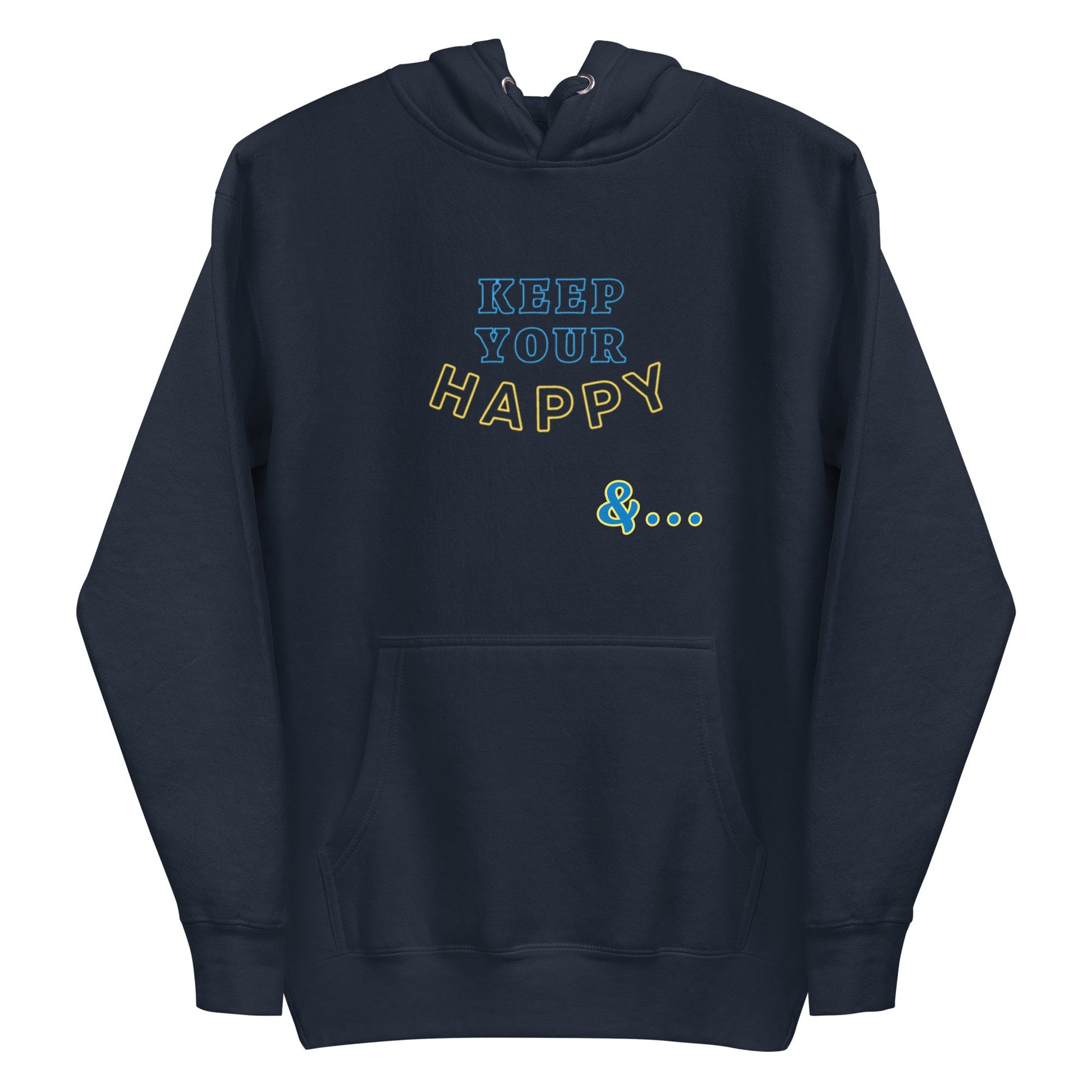 Navy Blazer Keep Your Happy Hoodie - beyond universally blessed