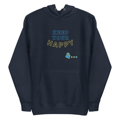 Navy Blazer Keep Your Happy Hoodie - beyond universally blessed