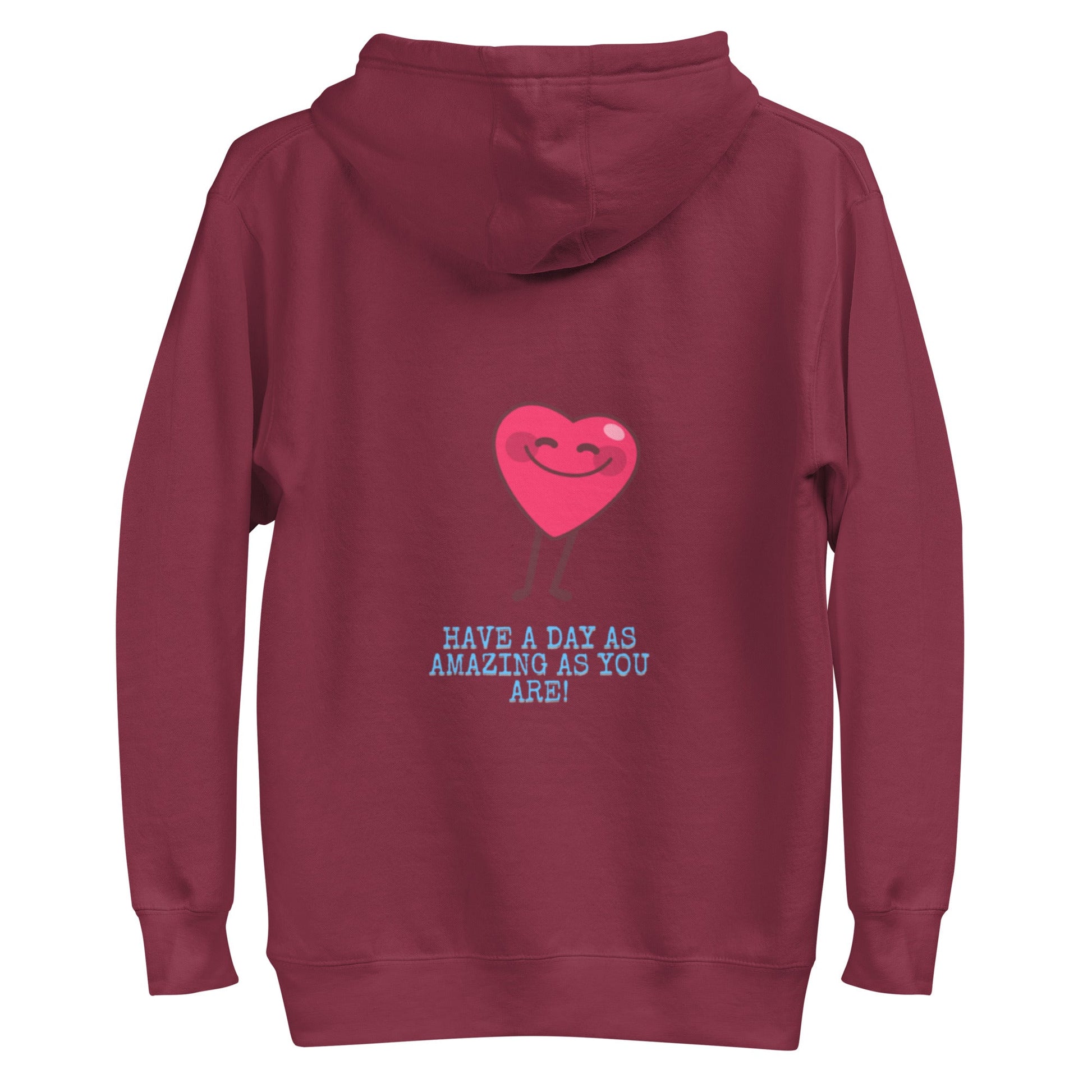 Maroon Keep Your Happy Hoodie - beyond universally blessed