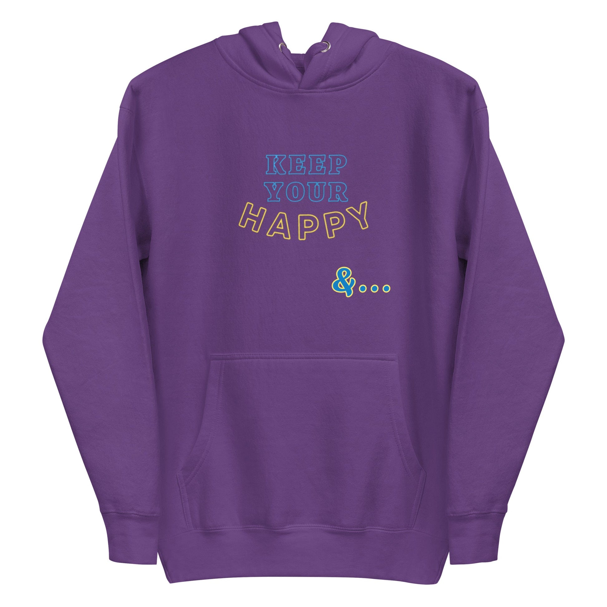 Purple Keep Your Happy Hoodie - beyond universally blessed