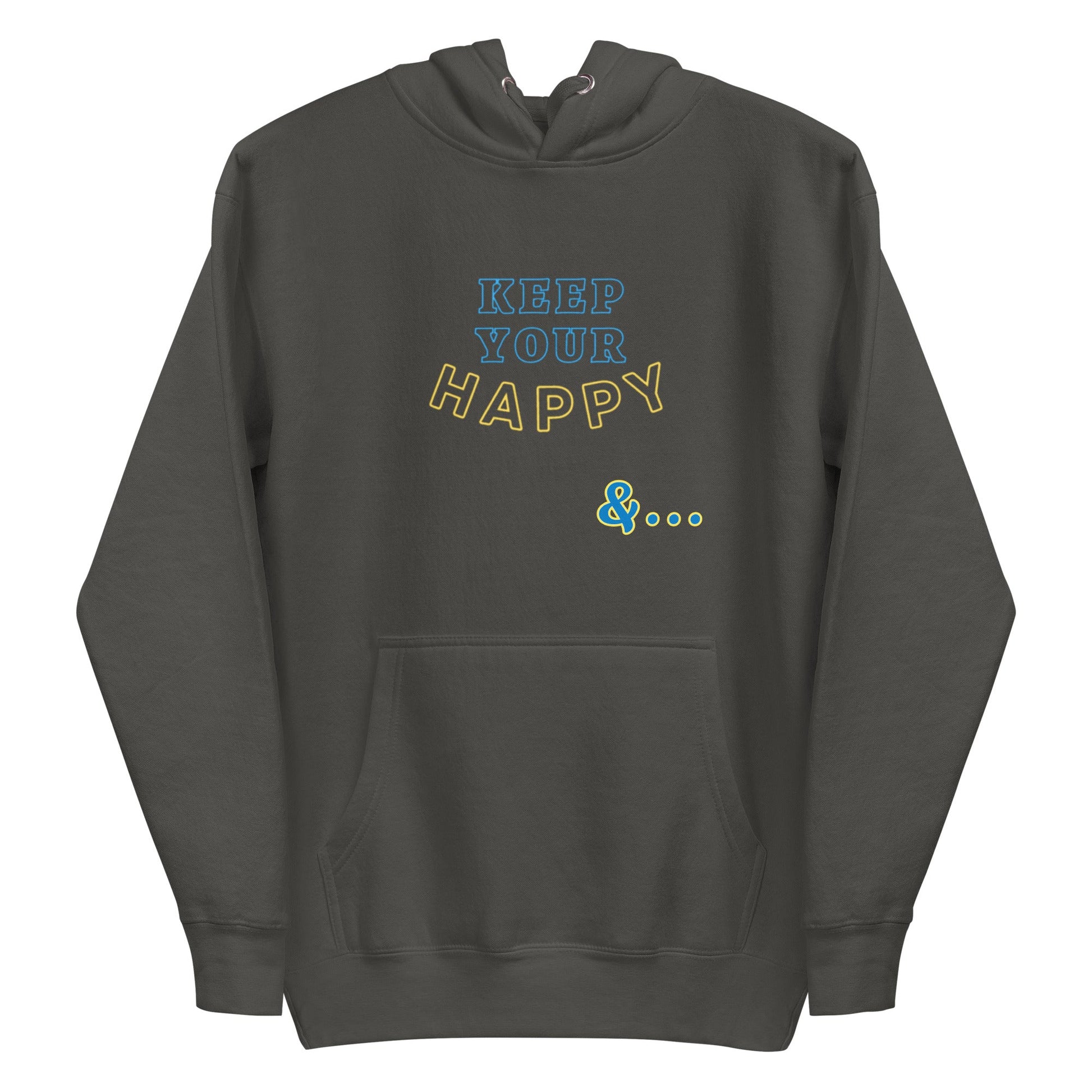 Vintage Black Keep Your Happy Hoodie - beyond universally blessed