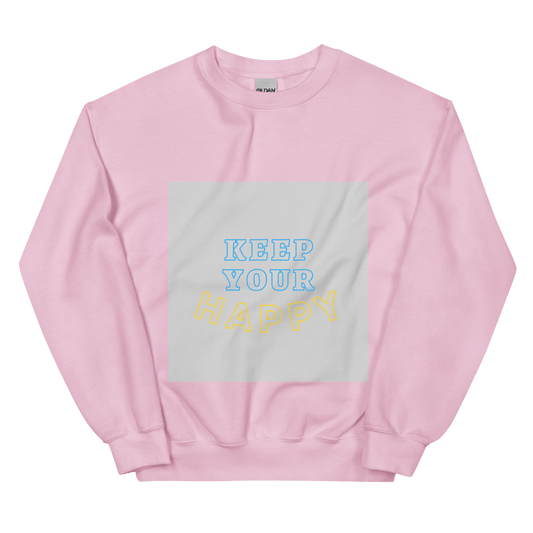 Light Pink- Keep Your Happy Sweatshirt - beyond universally blessed